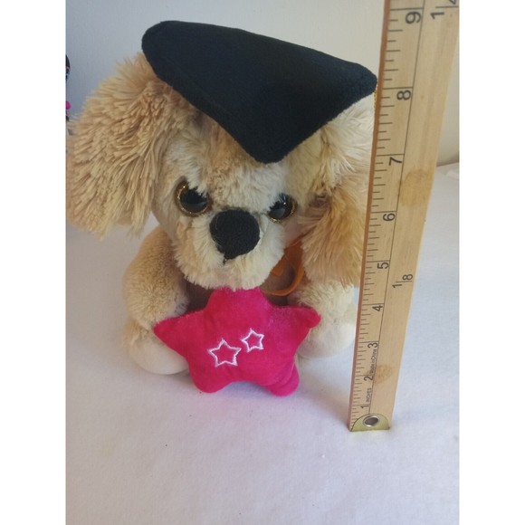 BALLOON DELIGHTS PUPPY DOG  GRADUATION,  WITH PINK AND WHITE STAR  8" INC - Picture 5 of 5